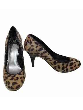 NEW Fergalicious Faux Fur Utopia Leopard Heels 7.5